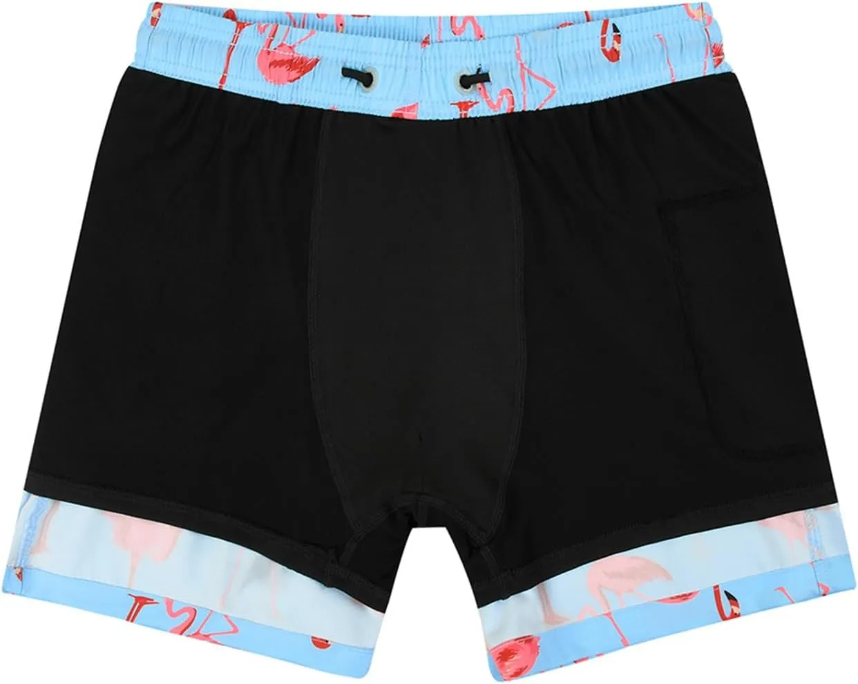 2 in 1 Men's Hawaii Print Swim Trunks with Compression Liner 5" Bathing Suits Quick Dry Shorts with Pockets