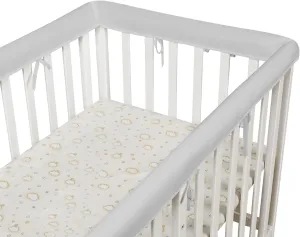 4PC Crib Rail Covers for Teething,Mesh Corner Edge,Soft Crib Guards, Guard Rail Protector, Suits for Most Standard Bed (4pc-Grey)