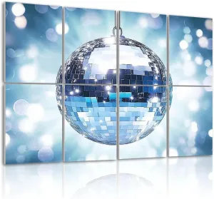 8 Pack Art Acoustic Panels shiny disco ball Sound Absorbing Panel 32"x48" Soundproof Wall Panels Acoustic Wall Art for Studios, Office, Theaters
