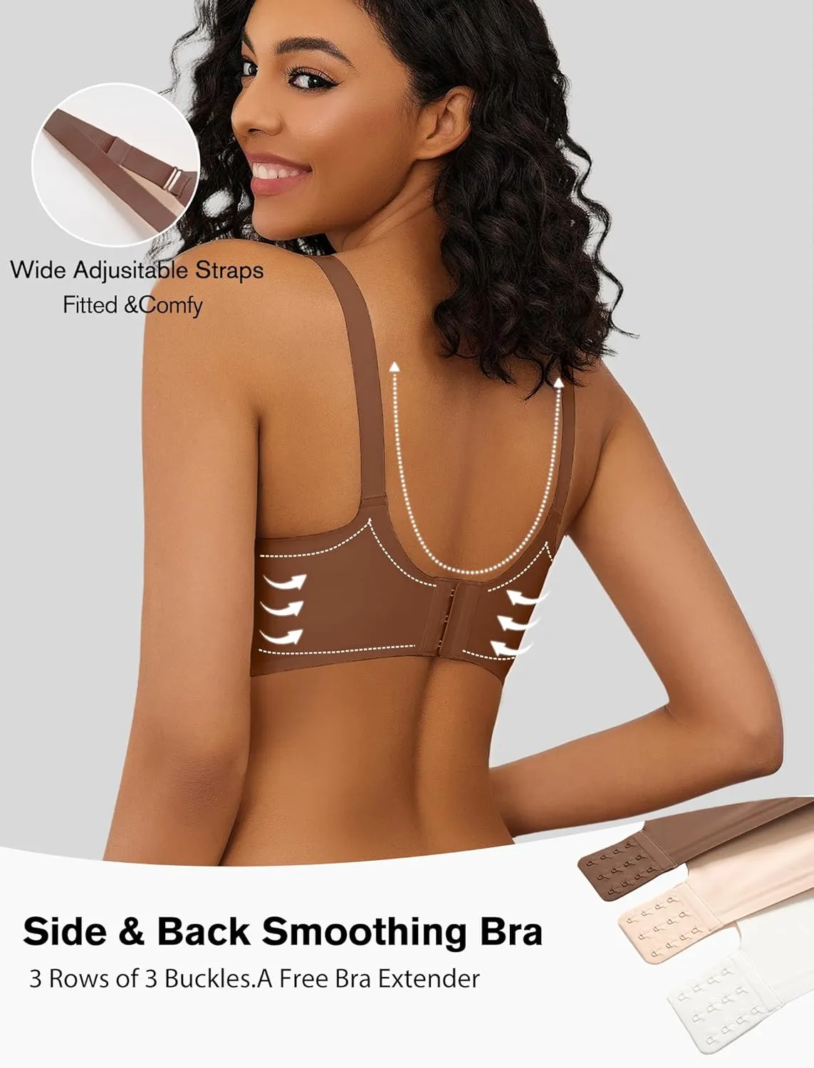 Avidlove Wireless Bras for Women Comfy Seamless Bra No Underwire Bras Full Coverage Bralettes Soft Comfortable Everyday Bra