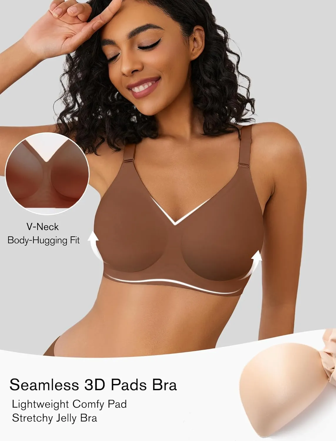 Avidlove Wireless Bras for Women Comfy Seamless Bra No Underwire Bras Full Coverage Bralettes Soft Comfortable Everyday Bra