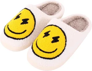 Bad Cute Bunny Slippers for Women Men Soft Fuzzy Slippers Warm Cozy Love Heart Slippers Plush Slip-On House Slippers