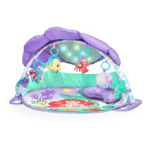 Bright Starts Disney Baby The Little Mermaid Twinkle Trove Light-Up Musical Baby Activity Gym with Tummy Time Pillow, Newborn 