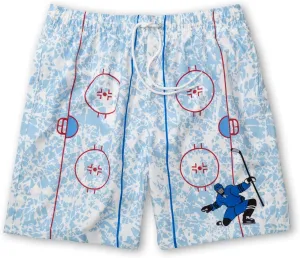 ChalkTalkSPORTS Hockey Swim Trunks | Swim Board Shorts | Youth and Adult Sizes