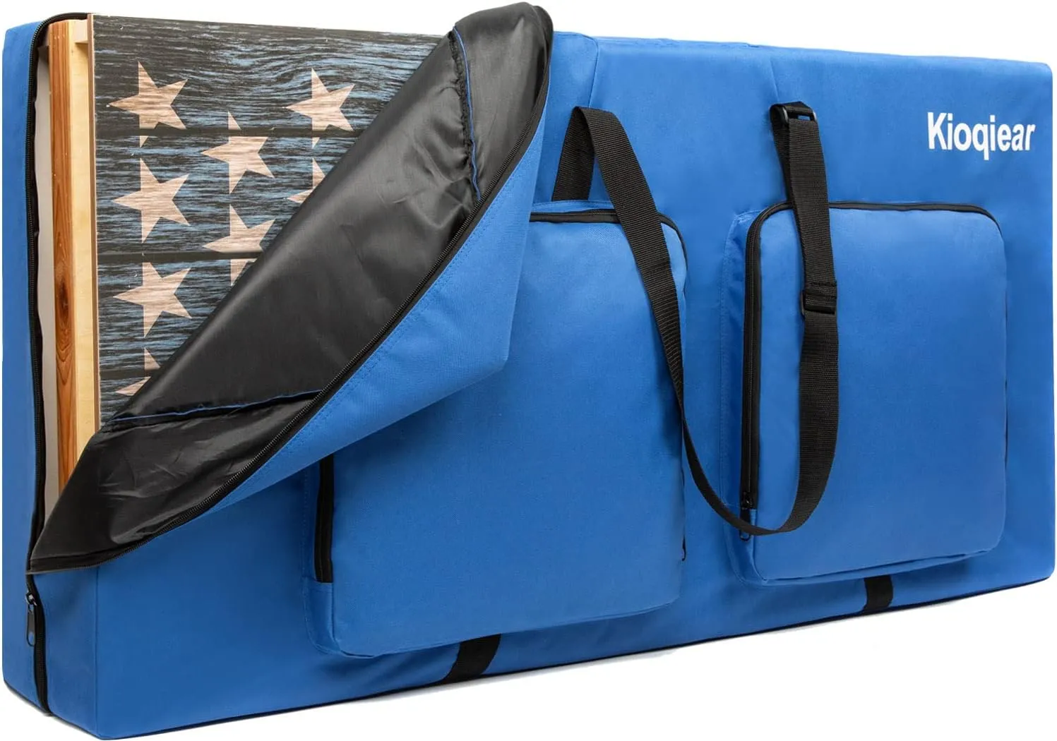Cornhole Carrying Case - Fits 4' x 2' Regulation Size Board, Heavy-Duty Cornhole Boards Bag with Protective Padded Foam and Two Large Pockets for Outdoor Games