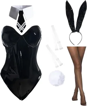 CR ROLECOS Bunny Costume Women Bunny Girl Senpai Cosplay One Piece Bodysuit