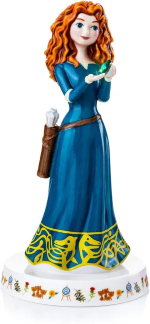 Disney Merida from Brave Holding Emerald May Birthstone Figurine, Fine Bone China, 7.1 Inches Tall, Multicolor