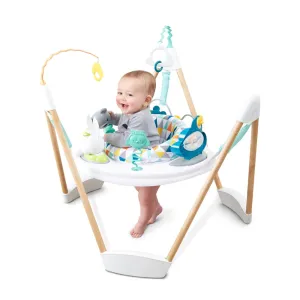 Evenflo Exersaucer Woodland Wonder Baby Activity Center - 13  Colorful Activities with Full 360-Degree Spin and Enhanced Springs for Bouncing Fun