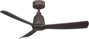 Fanimation Kute Indoor/Outdoor Ceiling Fan with Dark Walnut Blades 52 inch - Dark Bronze