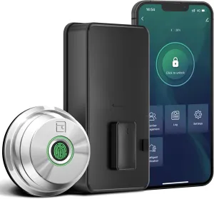 GeekTale Fingerprint Deadbolt with App, Smart Deadbolt Lock for Front Door, Keyless Entry Door Lock, Biometric Dead Bolt, Electronic Door Knob