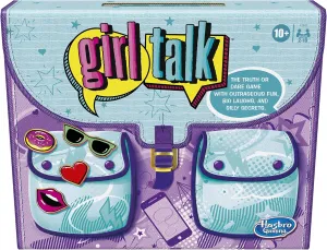 Hasbro Gaming Girl Talk Truth or Dare Board Game for Teens and Tweens, Inspired by The Original 1980s Edition, Ages 10 and Up, for 2-10 Players