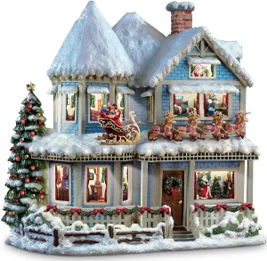 Hawthorne Village Thomas Kinkade 'TWAS The Night Before Christmas Collectible Story House by The Bradford Exchange