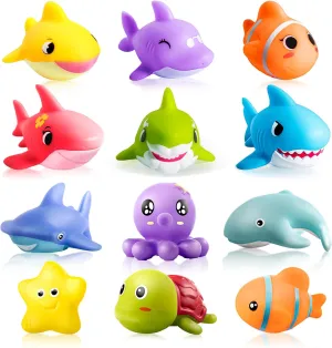 Hely Cancy Bath Toys for Kids - No Hole Baby Bath Toys, 1 Year Old Bath Toys for Infant Boys Girls Shower Water Pool Toys