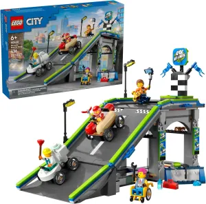 LEGO City No Limits: Race Car Ramp Track Toy - Building Toy for Kids, Boys and Girls, Ages 6  - Soap Box Car Ramp for Racing with 2 Cars, 4 Minifigures, and Buildable Ramp - Gift Idea - 60460