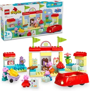 LEGO DUPLO Peppa Pig Supermarket Toy for Toddlers with 4 Figures Included, Creative Building Set for Preschoolers, Learning Toy That Helps Develop Fine Motor Skills, Gift for Kids Ages 2 and Up, 10434