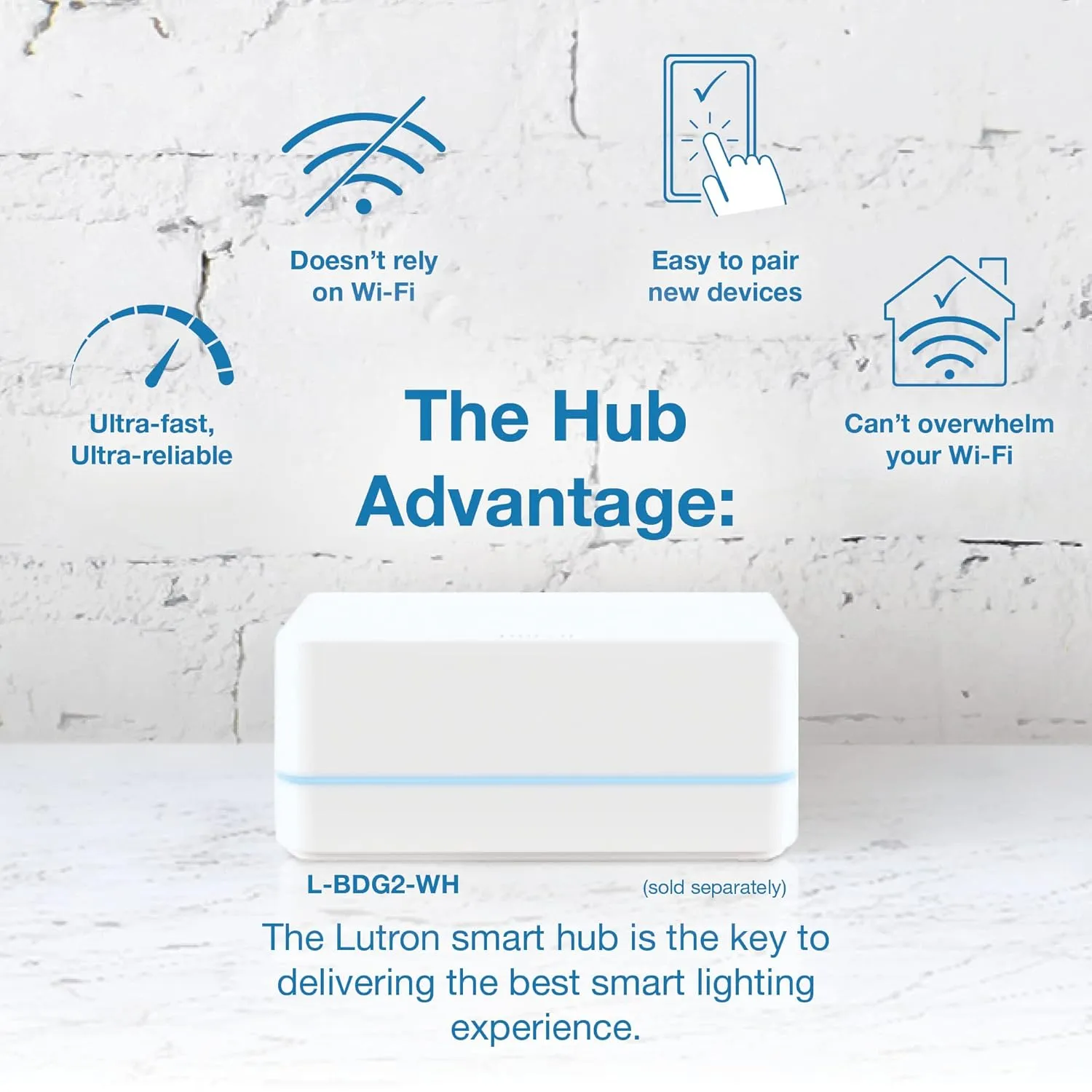 Lutron Caseta Smart Lighting Original Dimmer Switch (Lutron Smart Hub Required), for Light Bulbs, 150 Watt, Single-Pole/3-Way, No Neutral Required, PD-6WCL-WH-2, White, 2 Pack