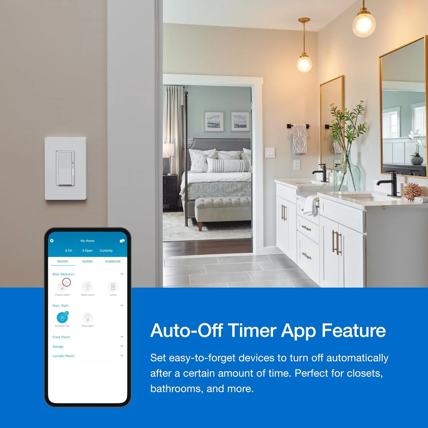 Lutron Caseta Smart Lighting Original Dimmer Switch (Lutron Smart Hub Required), for Light Bulbs, 150 Watt, Single-Pole/3-Way, No Neutral Required, PD-6WCL-WH-2, White, 2 Pack