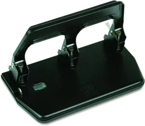 Martin Yale MP50 Master Medium Duty 3-Hole Punch, Black, 9/32" Hole Diameter, Punches Through Up To 40 Sheets of 20 Pound Bond Paper, Adjustable Ruled Paper Guide