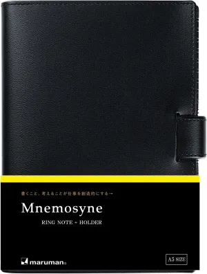 Maruman MNN-05 Neemocine Ring Notebook with Cover, Underlayment Included, A5, Black