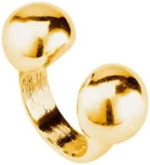 Metal ring clad with gold.