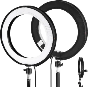NEEWER Ring Light Diffuser for RH12B RH12C 12" Only, Elastic Video Softbox Sock for Soft & Even Light, No Leakage, White Soft Cloth for Live Stream/Video Recording, NS008