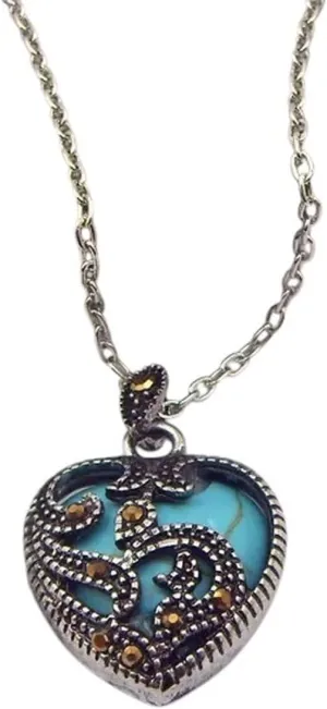New 2025 Heart Of The Ocean Necklace Love Forever Blue Red Crystal Pendants Women Wedding Jewelry Gift Fashion Trendy Accessories Creative