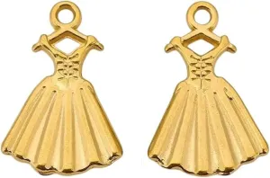 New 2026 Arrive 3Pcs Stainless Steel Angel Maria Handbag Skirt Lovers Charm For Jewelry Findings Making Diy Necklace Earring Bracelet Pendant Accessories Fashion Trendy Creative Gift Women And Men