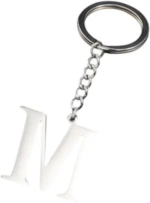 New 2026 Arrive Metal 26 Capital Letter Keychains Simple Stainless A-Z Initial Key Ring For Couple Handbag Accessories Car DIY Jewelry Fashion Trendy Creative Gift