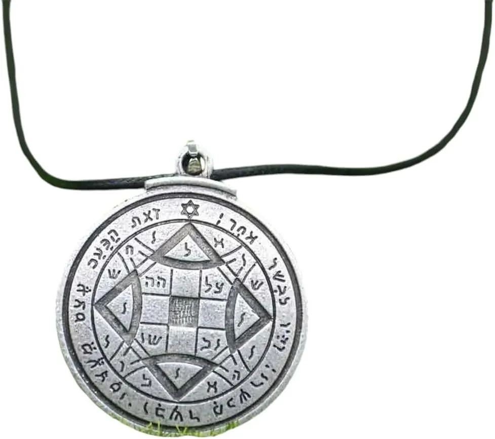 New 2026 Arrive Unisex Key Of 7 Archangel Saint Michael Seal Pendant Necklace Men Geometric The Secrets Kabbalists Decoration Jewelry Luxury With For You Accessories Trendy Creative For Women And Men