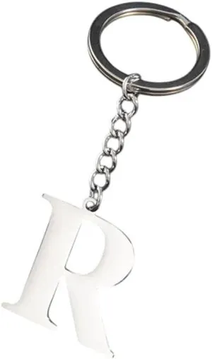 New 2026 Arrive Unisex Metal 26 Capital Letter Keychains Simple Stainless Steel A-Z Initial Key Ring For Couple Handbag Accessories Car Diy Jewelry Fashion Trendy Creative Gift For Women And Men