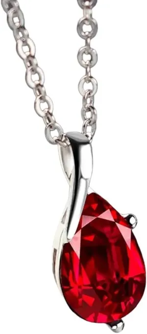 New 2026 Arrive Unisex S925 Sterling Silver Necklace Angel Tears Crystal White Pendant For Woman Charm Decoration Jewelry Luxury With You Accessories Trendy Creative For Women And Men