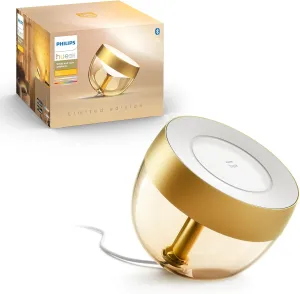 Philips Hue Iris Smart Table Lamp, Gold- White and Color Ambiance LED Color-Changing Light- 1 Pack- Control with Hue App- Compatible with Alexa, Google Assistant, and Apple Homekit