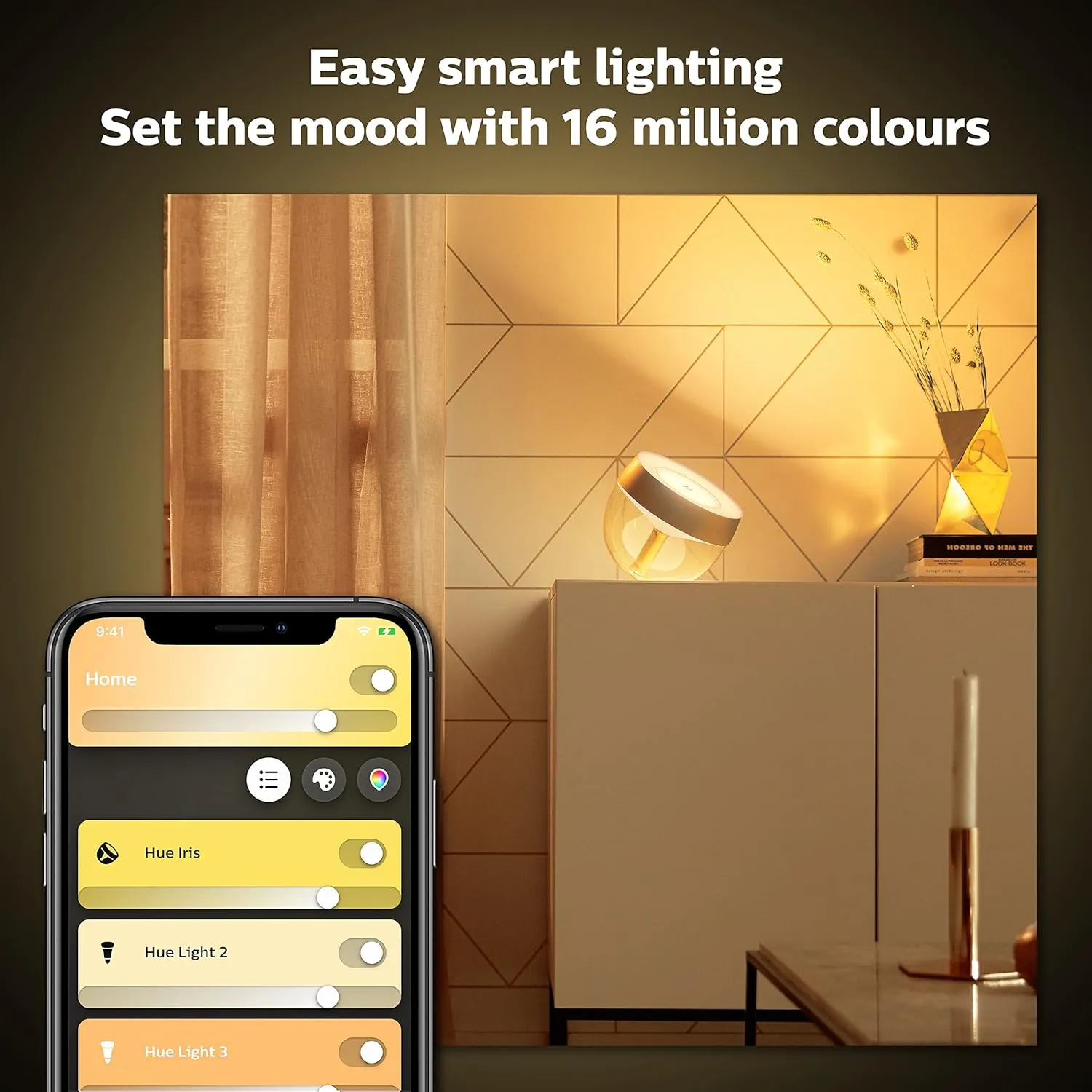 Philips Hue Iris Smart Table Lamp, Gold- White and Color Ambiance LED Color-Changing Light- 1 Pack- Control with Hue App- Compatible with Alexa, Google Assistant, and Apple Homekit