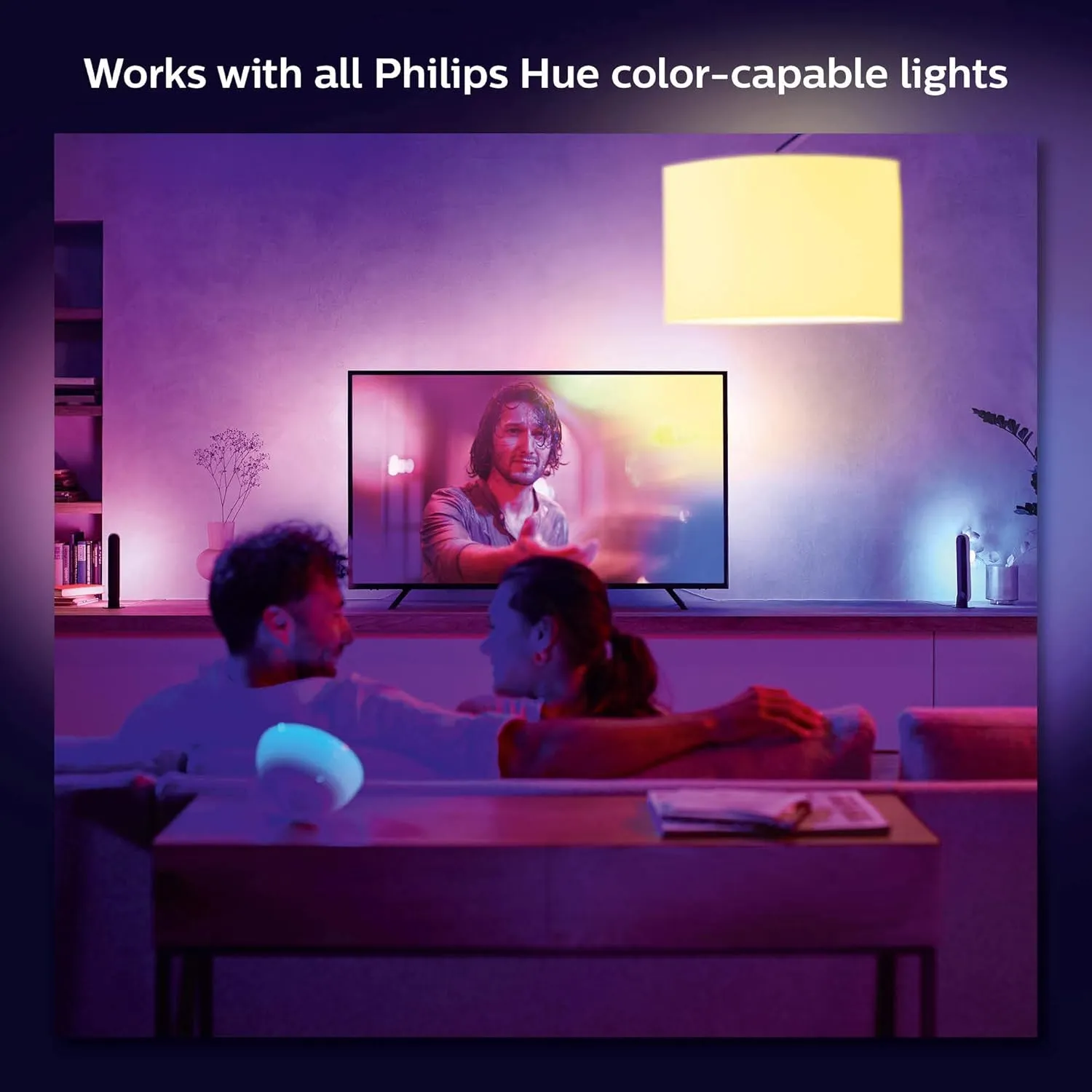 Philips Hue Play Gradient 65" Smart TV Light Strip - Flowing Multicolor LED Color-Changing TV BackLight - Sync with TV, Music, and Gaming - Requires Bridge and Sync Box - Control with App or Voice