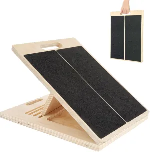 Portable Slant Board for Calf Stretching Squats Calf Stretcher Physical Therapy Equipment Adjustable Incline Board for Knees Ankle Heel Feet Leg