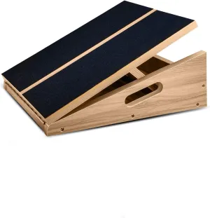 Portable Wooden Slant Board for Calf Stretching - Non-Slip Calf Stretcher Slant board with 5 Position - Adjustable Slant Board for Squats Knees & Ankle Stretcher - Incline board for calf stretching