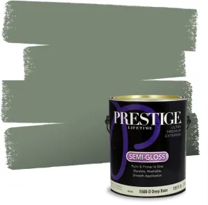 PRESTIGE Paints Exterior Paint and Primer In One, 1-Gallon, Semi-Gloss, Comparable Match of Sherwin Williams* Privilege Green*