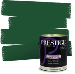 PRESTIGE Paints Exterior Paint and Primer In One, 1-Gallon, Semi-Gloss, Comparable Match of Sherwin Williams* Shamrock*
