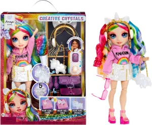 Rainbow High Creative Crystals Amaya - Rainbow 11” Fashion Doll with Crystal Accessory Make It Kit, Ring for You, DIY, Crafts, Resin Play, Kids Gift 8 