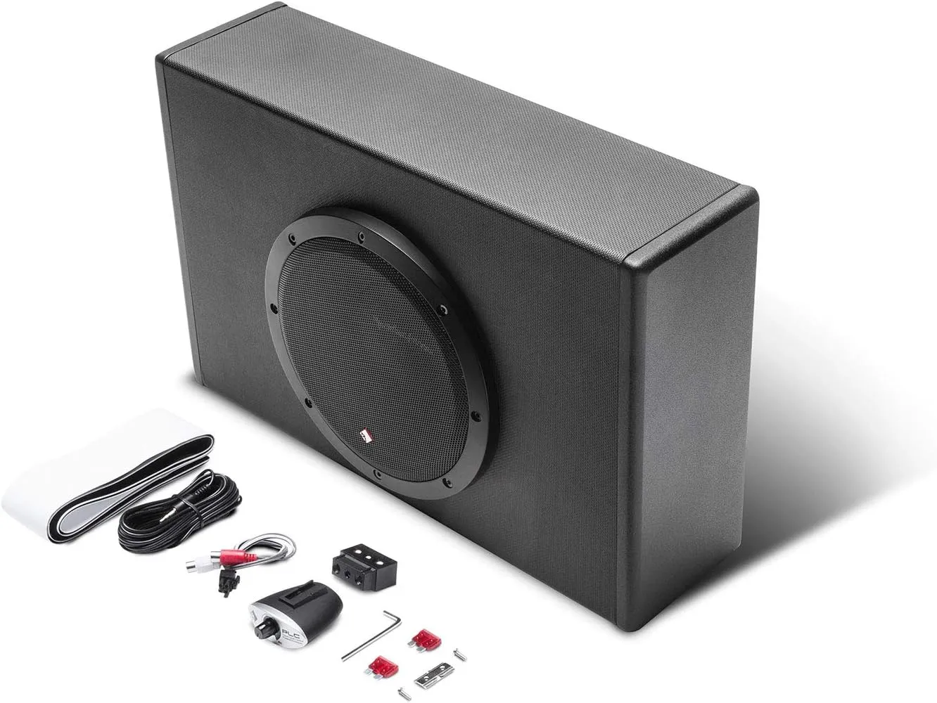 Rockford Fosgate P300-8P Punch 8" 300-Watt Amplified Subwoofer in Ported Enclosure - Slim Design for Tight Spaces - Black