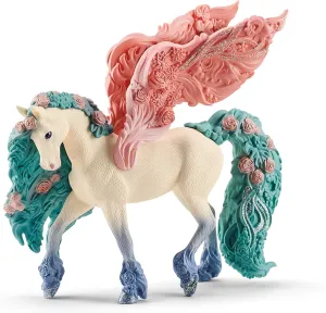 Schleich Bayala Majestic Sparkle Flower Pegasus - Magical Toy Figurine for Kids Ages 5-12, Glittery Detail, Part of BAYALA Theme World for Girls and Boys, Gift for Kids Ages 5 