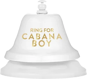 Slant Collections Bar Counter Service Call Bell Bar Bell, 3.5" W x 3.25" H, Ring For Cabana Boy