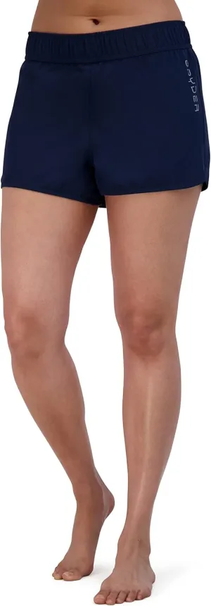 Spyder Women's Standard 3" Stretch Board Short Quick Dry Elastic Tie Waistband