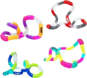 Tangle® Jr. Textured 4-Pack Genuine Tangle Toys Fidget Pack - Textured Fidget Toy Fidgets Pack for Kids and Adults - Fidget Toy for School - Gift for Teens and Adults