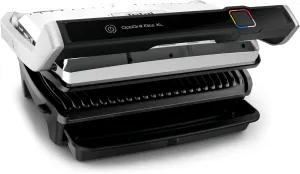 Tefal OptiGrill Elite XL Gril électrique, Cuisson auto, Guide cuisson intuitif, 16 programmes, Aliments congelés, Viande marquée, Mode manuel, Compatible lave-vaisselle, Livret de recettes GC760D12