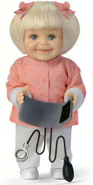 The Ashton-Drake Galleries Nurses Can Handle Press The Nurse s RX Love & Laughter Issue #7 Hand Painted with Lifelike Details Collectible Doll by Cheryl Hill 5.5-inches