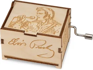 TheLaser'sEdge, Elvis Presley Mini Music Box with Can’t Help Falling in Love, Gifts for Women, Men, Birthday, Christmas, Mother’s Day, Anniversary or Merchandise Decor - Iconic