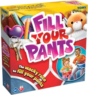 TOMY Fill Your Pants Game - Simple and Fast Paced Family Games for Kids and Adults - Kid Gifts and Activities for Family Night - Ages 6 Years and Up